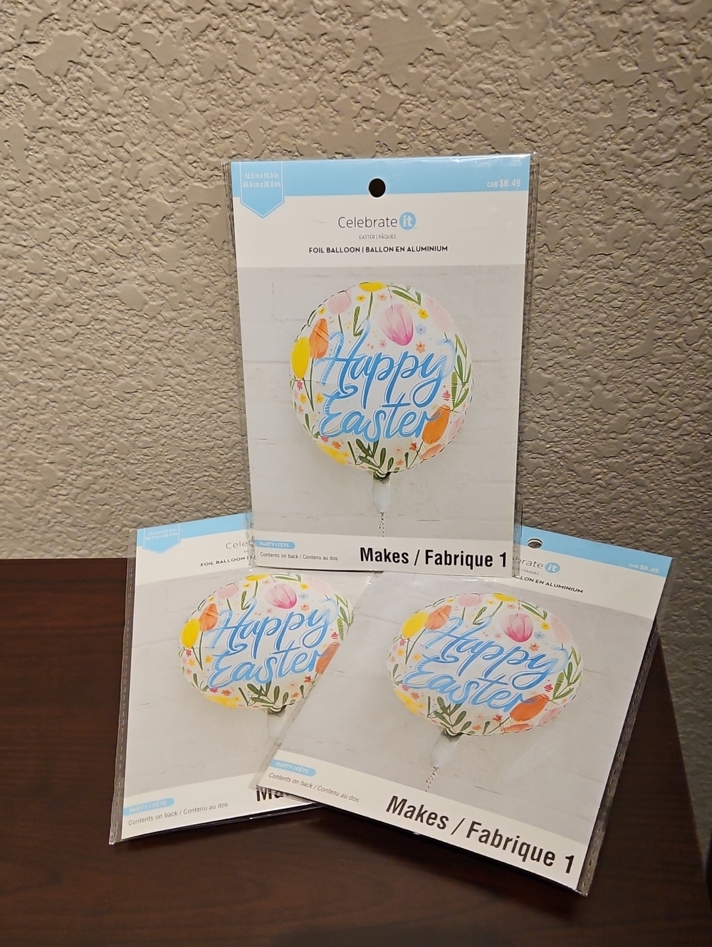 Happy Easter Foil Balloon (3 Pack)